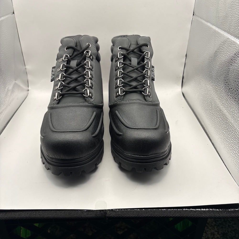 Fila Weathertec NWT Mens Boots Black Charcoal Grey 1SH40122-002 Size 10